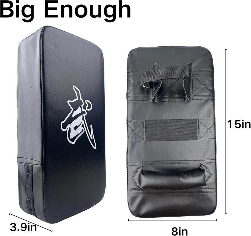 TLBTEK Taekwondo Kick Shield - Muay Thai MMA Karate Kickboxing Training Pads - Curved Leather Strike Shield - Image 2